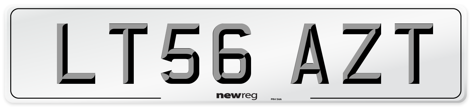 LT56 AZT Number Plate from New Reg